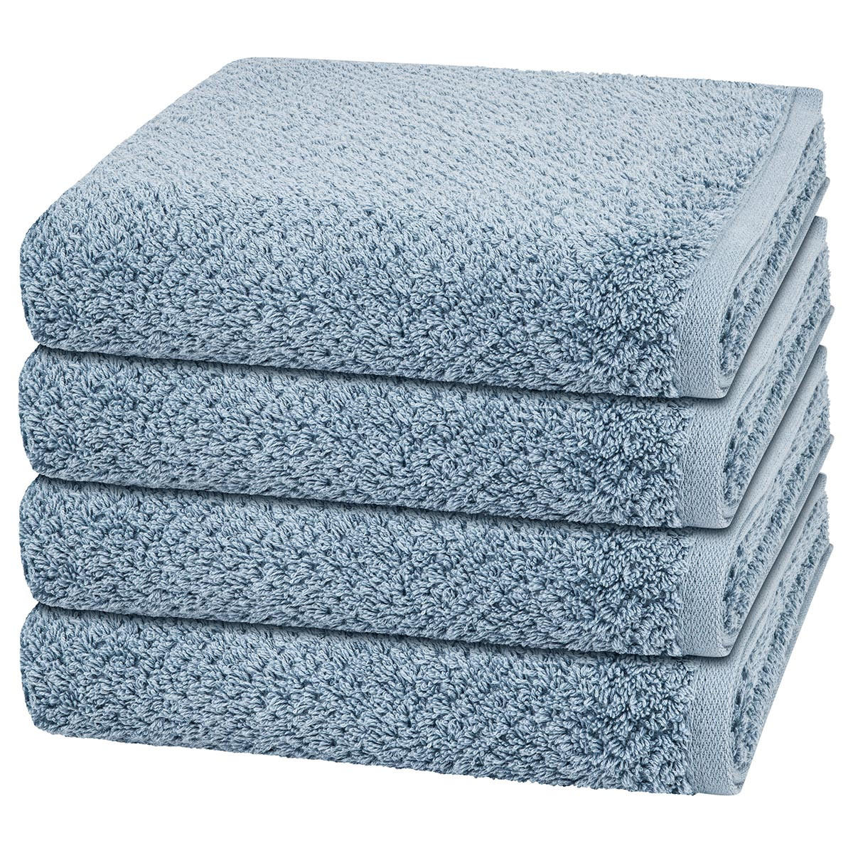 HANDTUCH Pure 4er-Set - Blau, Textil (50/100cm) - Cawö
