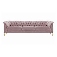 DREISITZER-SOFA Chesterfield Modern-Velluto 14 - Lila, Holz/Textil (248/74/80cm)