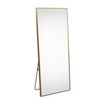 STANDSPIEGEL 177x77 cm Metallrahmen rechteckig gold - Goldfarben, Holz (77/177/3cm) - LEBENLANG