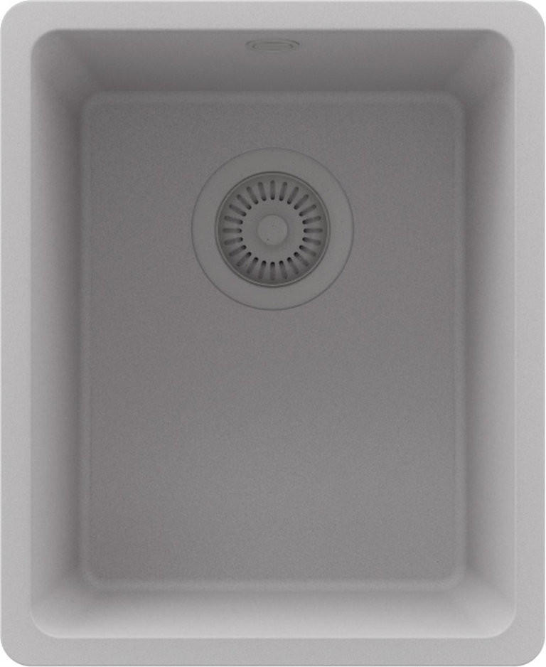 SPÜLBECKEN Venedig Slim Easy, 2-er set Grau 36/44 cm 1 Becken + Ablauf-Set ab 40er Unterschrank - Grau, Kunststoff (36/20/44cm) - Primagran