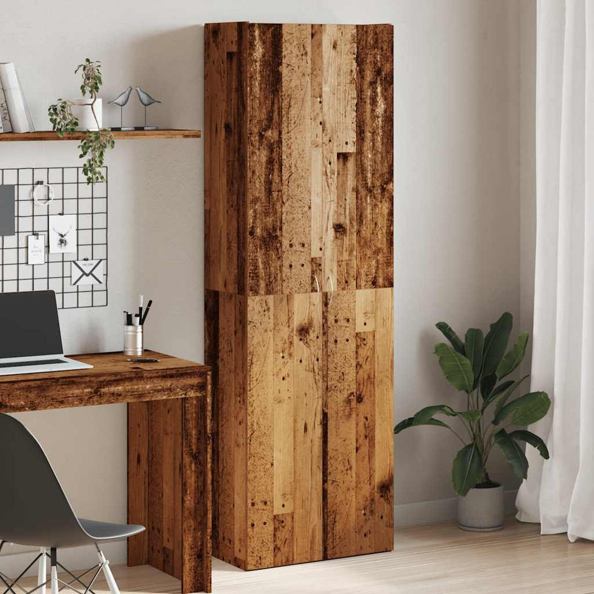 HIGHBOARD Altholz-Optik 60/32/190 Cm Holzwerkstoff - Braun, Holzwerkstoff (32/190/60cm) - vidaXL