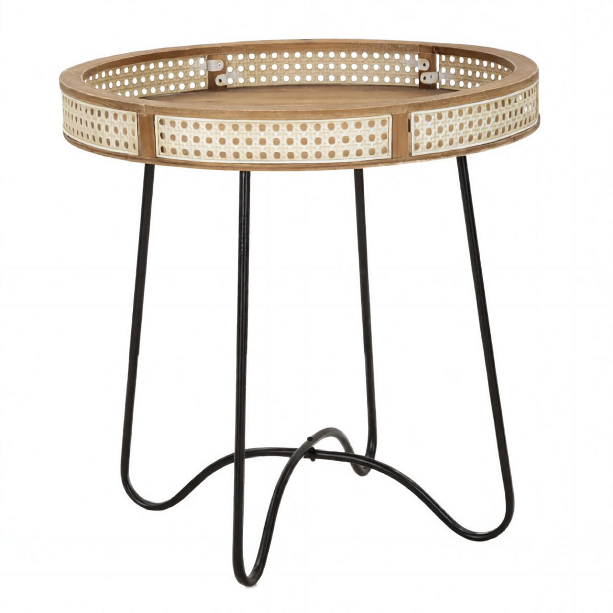 BEISTELLTISCH Fuji, mehrfarbig, Eisen und MDF, 60 x 60 x 60,5 cm - Multicolor, Holzwerkstoff/Metall (60/60/60.5cm) - Mauro Ferretti
