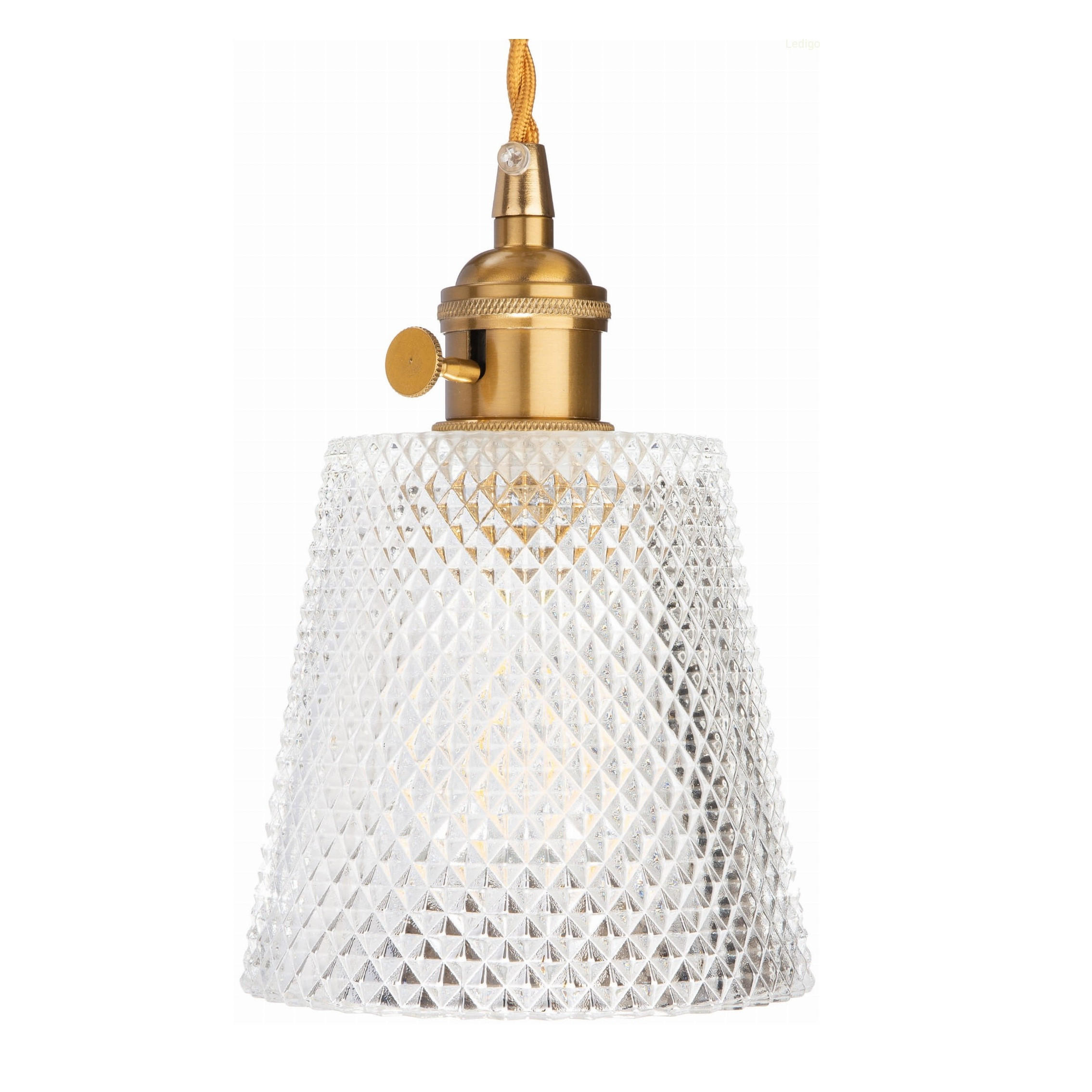 PENDELLEUCHTE Paris - Transparent/Goldfarben, Glas/Metall (12/12/110cm) - kiki design