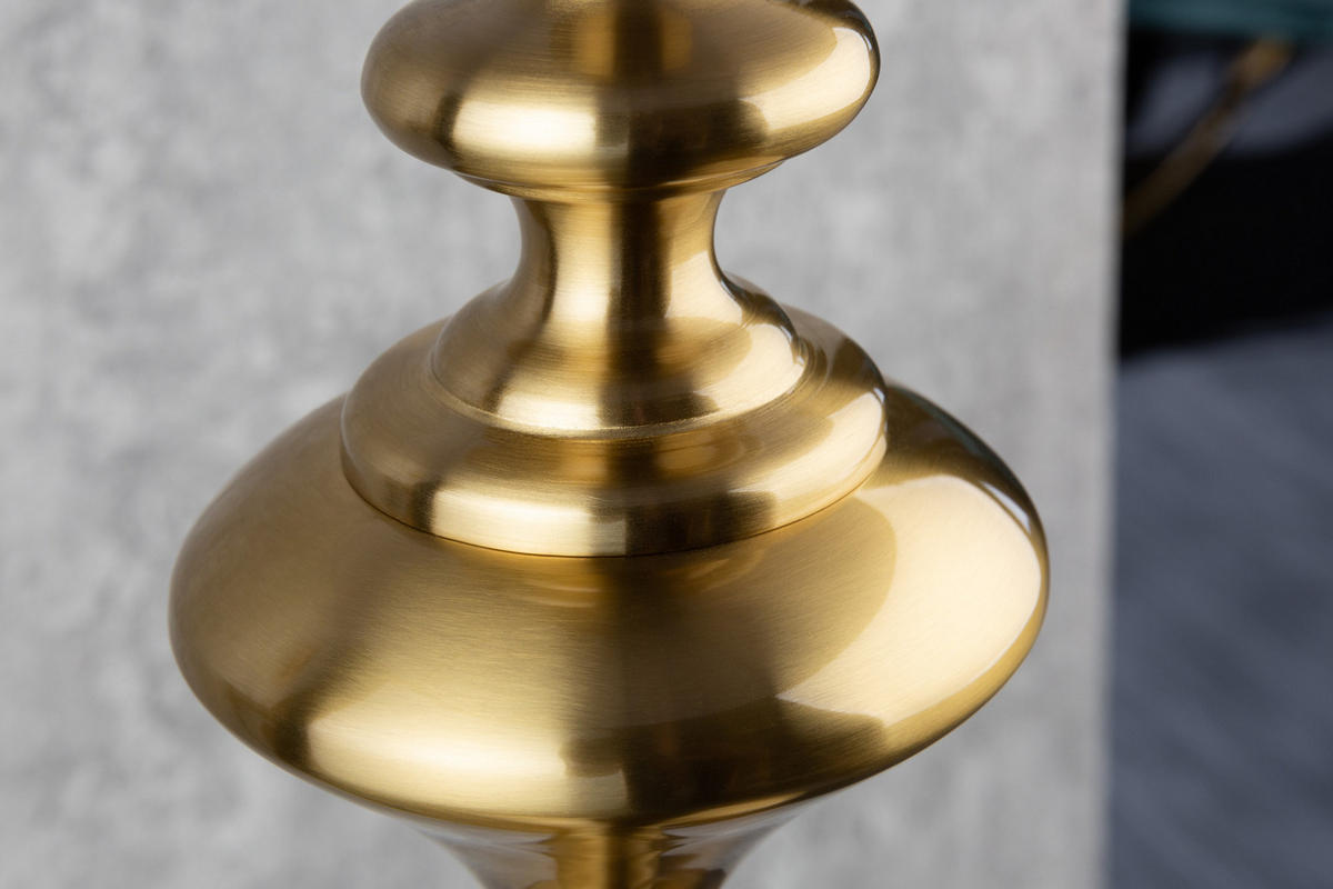 STEHLEUCHTE LUCIE Metall Gold 160 cm - Goldfarben/Schwarz, Metall (40/40/160cm) - riess-ambiente