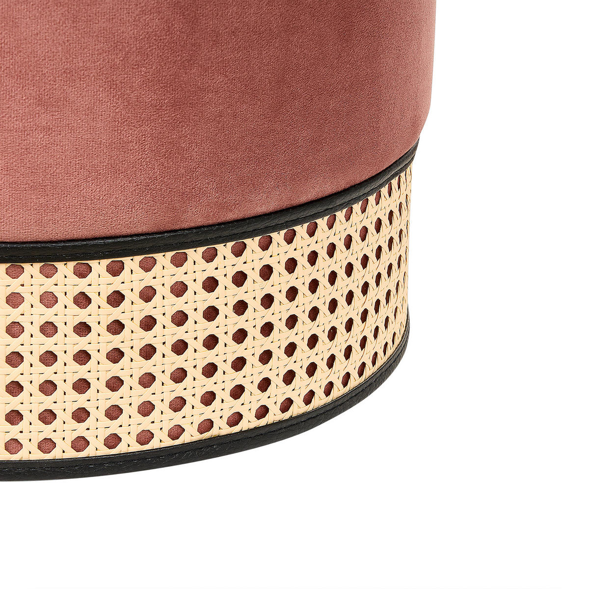 POUF Yankton 35/35/42 cm - Pink, Textil (35/42/35cm) - Beliani