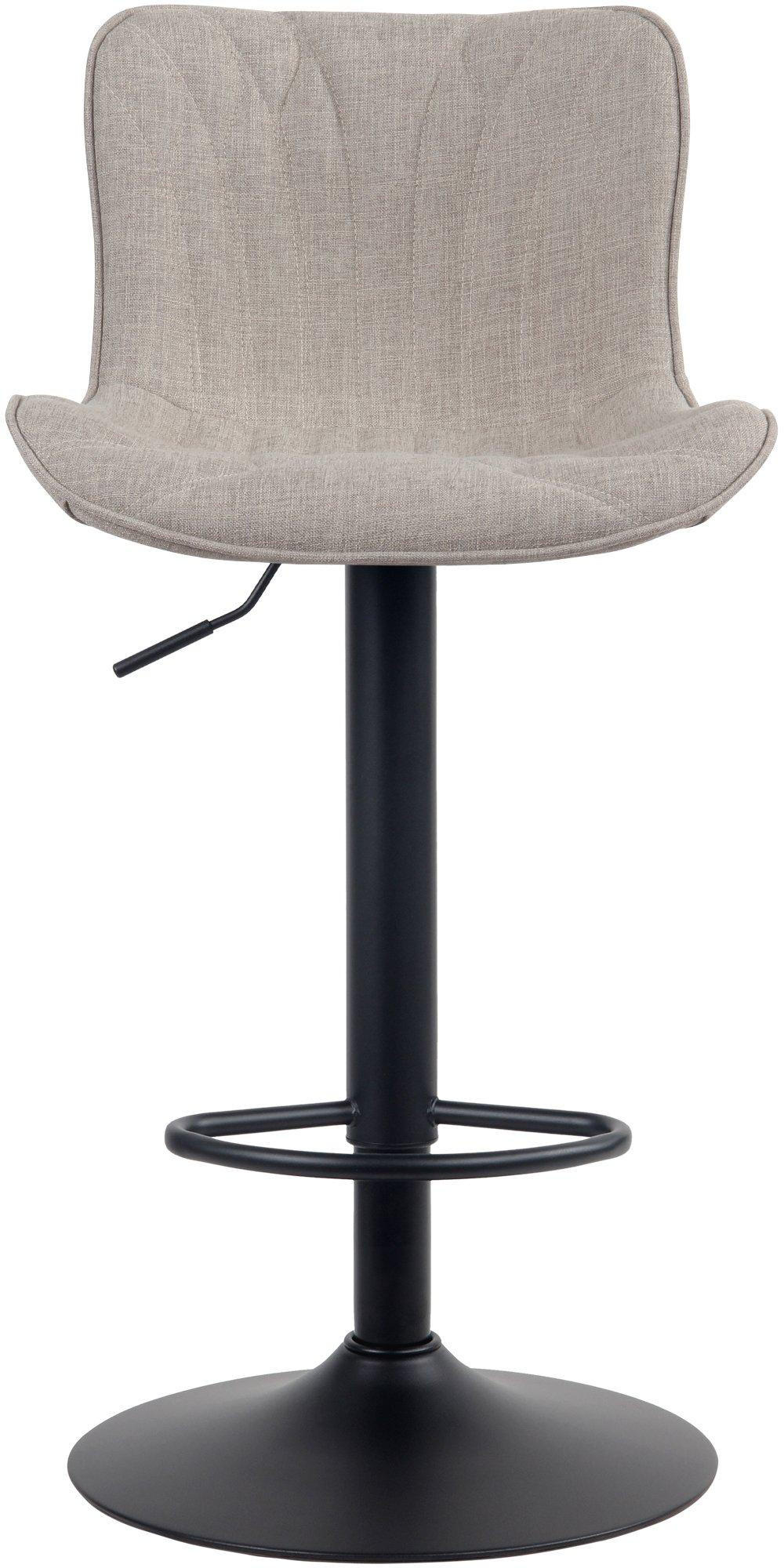 BARHOCKER Stoff taupe - Taupe/Schwarz, Textil/Metall (48/83/54cm) - CLP