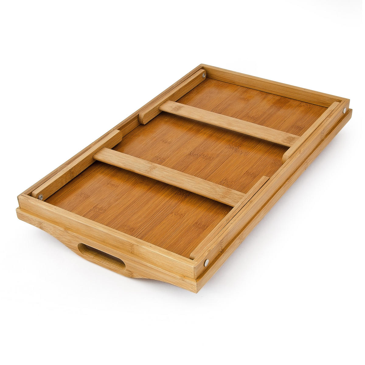TAVĂ Natur din bambus pliabilă 60x30 cm - maro deschis, compozit lemnos/lemn - Relaxdays