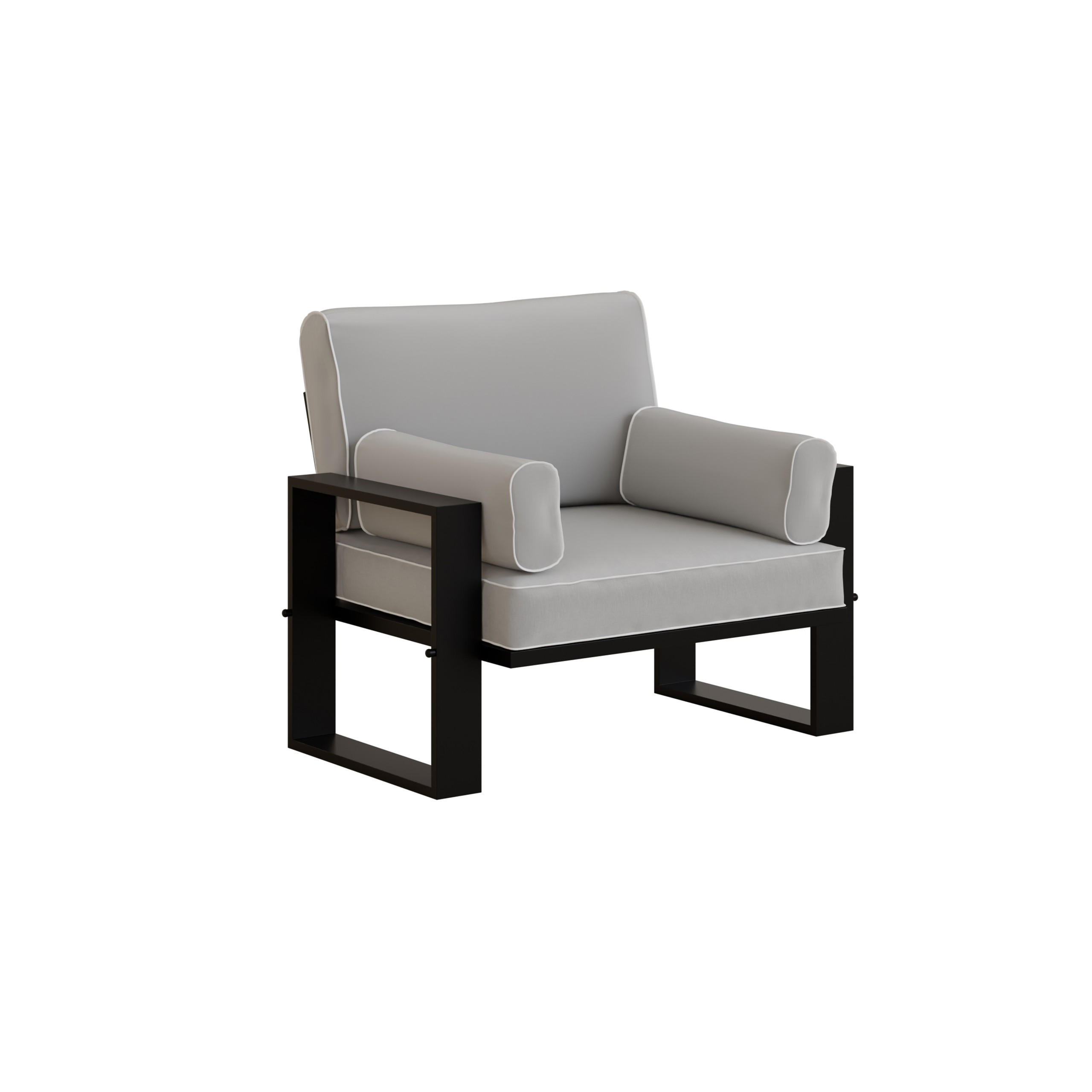 Bettso Gartensessel Grau 94x90x87 cm