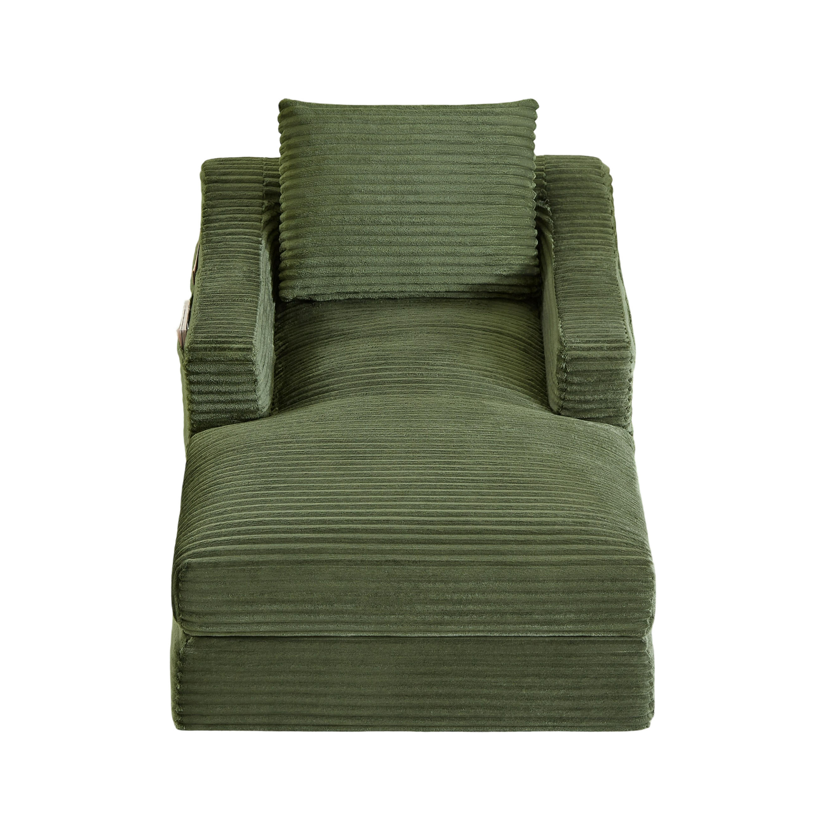 SCHLAFSESSEL DE-34921 zweilagig mit Bettfunktion Grün - Grün, Textil (162/68/100cm) - ComfortXL