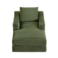 SCHLAFSESSEL DE-34921 zweilagig mit Bettfunktion Grün - Grün, Textil (162/68/100cm) - ComfortXL