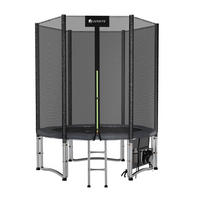 TRAMPOLIN JumpMaster S 183cm schwarz - Schwarz, Metall (183/183cm) - Juskys