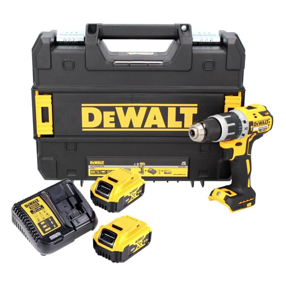 DEWALT DCD 796 P2 Akku Schlagbohrschrauber 18 V 70 Nm Brushless + 2x Akku 5,0 Ah + Ladegerät + TSTAK - Multicolor, Kunststoff (44/67/11cm) - DeWalt