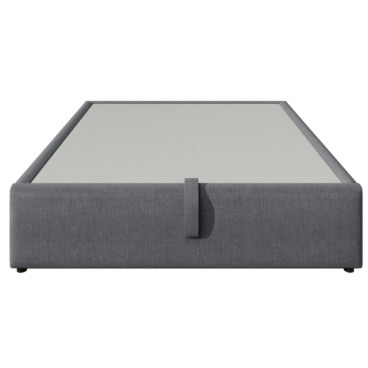 POLSTERBETT mit Bettkasten 140/200 cm ohne Kopfteil mit USB-C in Grau - Grau, Textil (140/200cm) - BEAOK