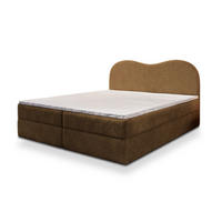 BOXBETT FLUVIA N 140x200 cm mit Matratze und Topper - Braun - Braun, Holz (140/200cm) - MASSENO