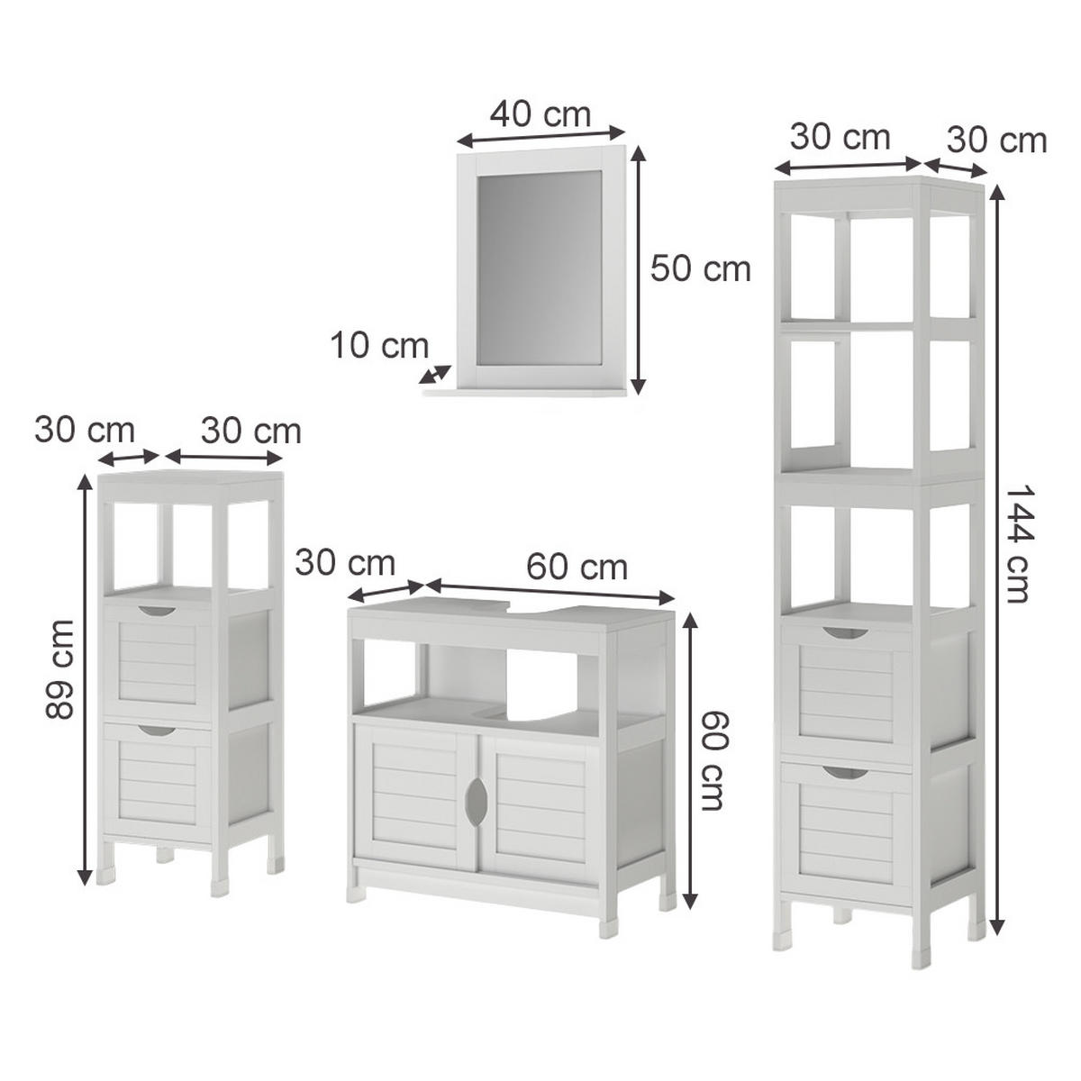 KOUPELNOVÝ NÁBYTEK Vilda Bílá - bílá, kompozitní dřevo (60/60/30cm) - Vicco