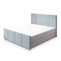 POSTEL BOXSPRING COMOZA 160x200 cm, s matrací a úložným prostorem, světle šedá - světle šedá, kompozitní dřevo/textil (160/200cm) - MASSENO