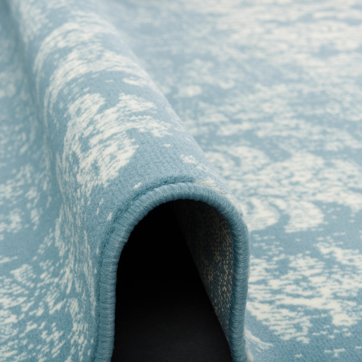 DESIGNER KURZFLOR TEPPICH MODERNE MUSTER - Hellblau, Textil (160/225cm) - Pergamon