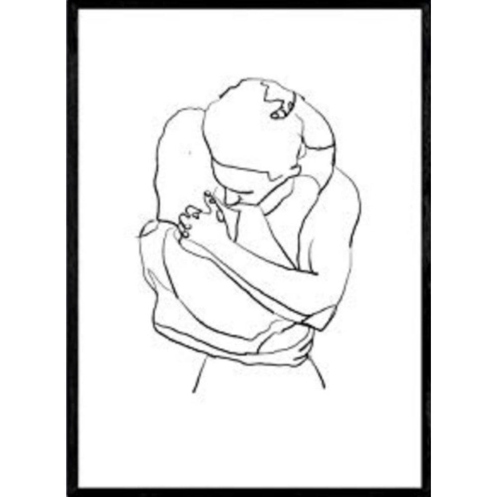 POSTER Nordica Umarmung Paar A3 Rahmenlos - Klar, Papier (29.7/5/42cm) - Nacnic