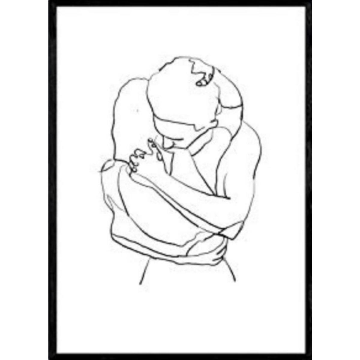 POSTER Nordica Umarmung Paar A3 Rahmenlos - Klar, Papier (29.7/5/42cm) - Nacnic