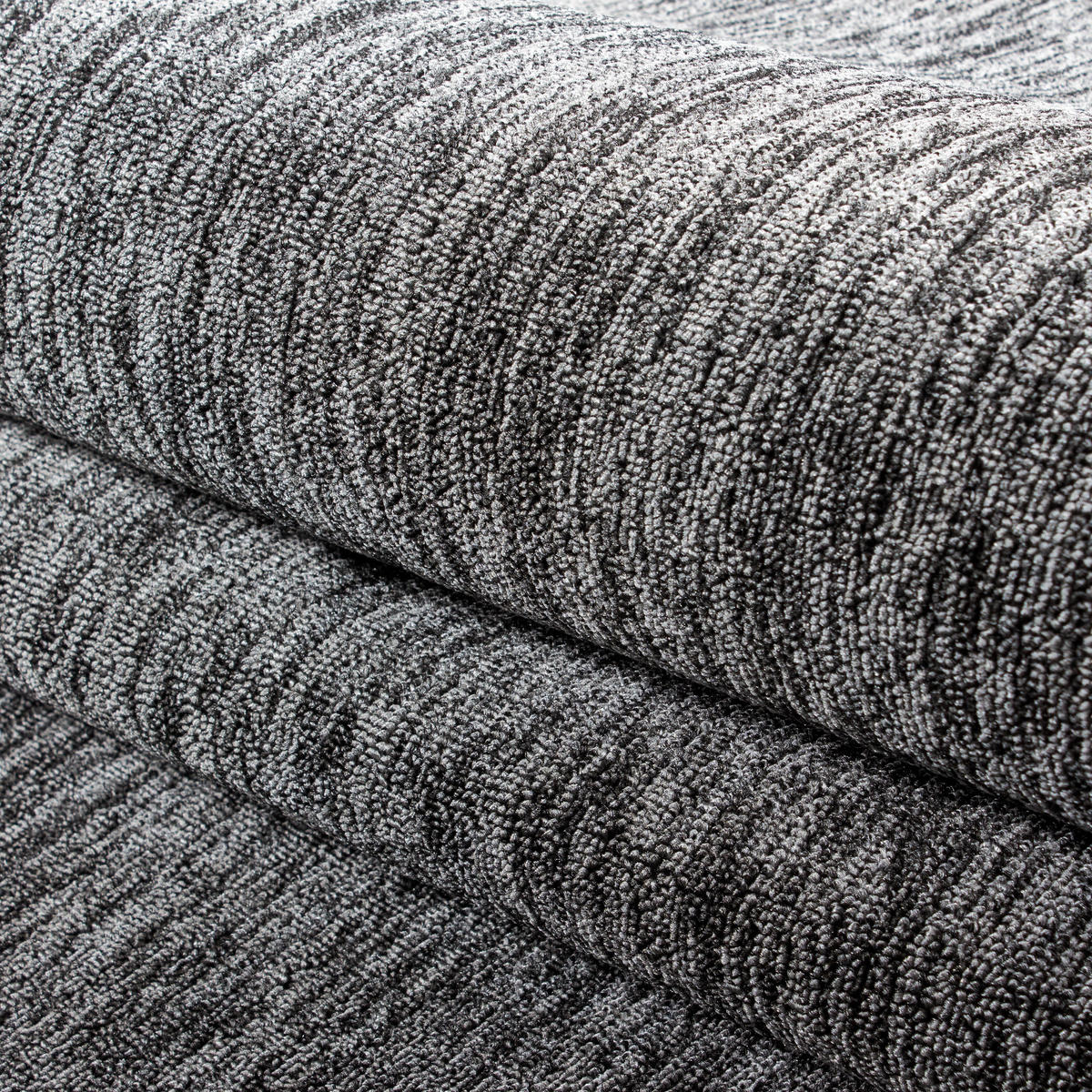 TEPPICH Kurzflor Unifarben Polypropylen saugroboter Wohnzimmer Grau Rechteckig 200x290 - Grau, Textil (200/290cm) - KADIMA DESIGN