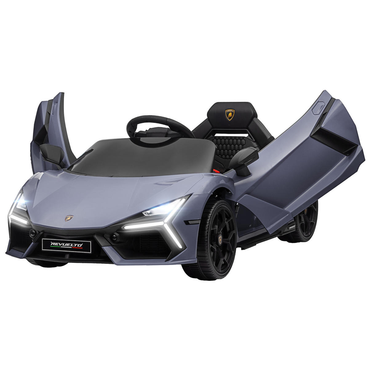ELEKTROAUTO DE-06236 Lamborghini-inspiriert mit Fernbedienung Grau - Grau, Kunststoff/Metall (105/60/40cm) - ComfortXL