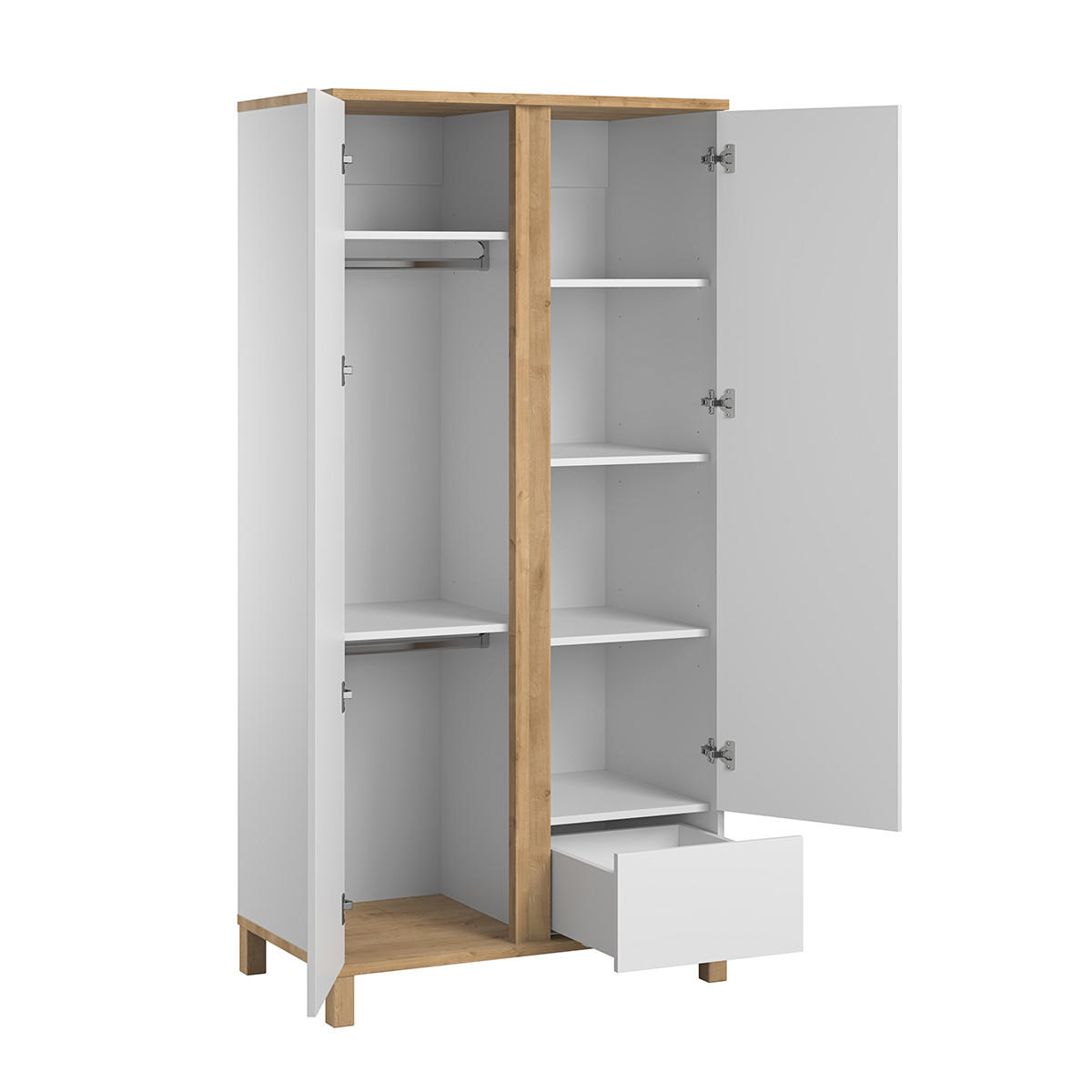 SCHRANK weiß - Weiß, Holzwerkstoff (90/184/53cm) - Petits-meubles