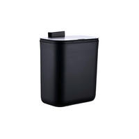 KÜCHENMÜLLEIMER 9L - Schwarz, Kunststoff (26/28.5/15.5cm) - Relaxdays