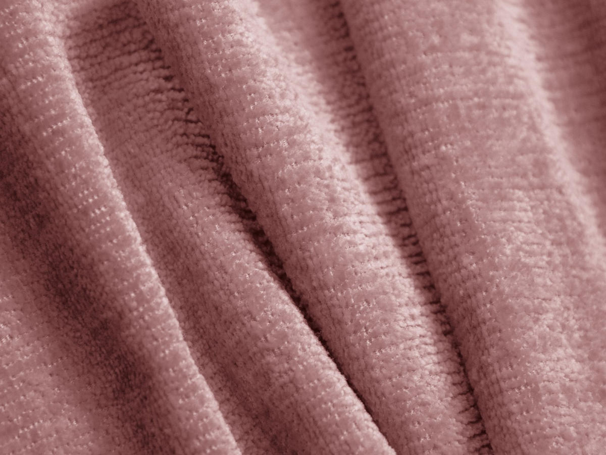 POUF Jenny aus Chenille-Stoff rosa - Pink, Textil (88/40/90cm) - Micadoni