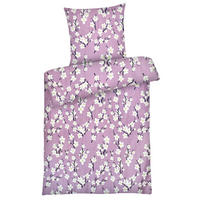 SEERSUCKER-BETTWÄSCHE 135x200 Geblümt Sommer Bettbezug Bügelfrei aus 100% Baumwolle, Bettbezüge Blumen Muster Rose - Rosa, Textil (135/200cm) - Carpe Sonno