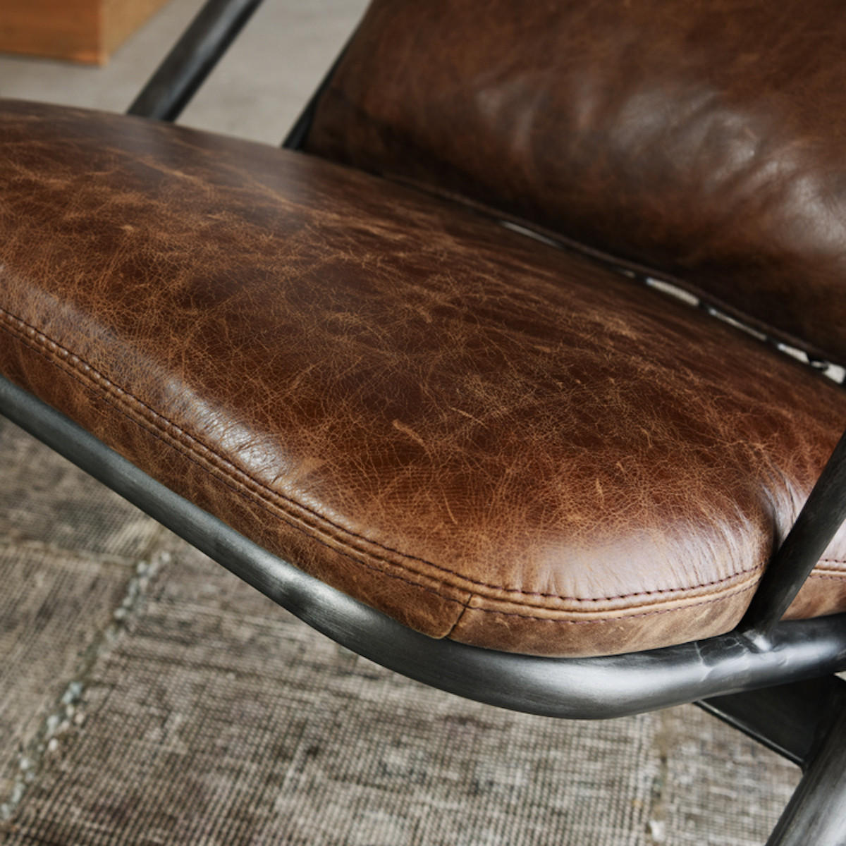 SESSEL CIANO Braun Leder - Schwarz/Braun, Leder (64/91/94cm) - KAWOLA
