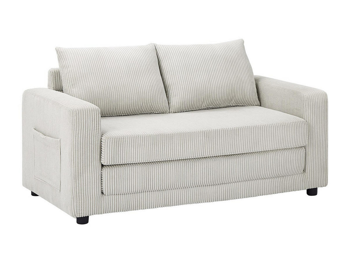 SOFA 2-Sitzer mit Schlaffunktion - Cord - Beige - MIRTO - Beige, Textil (145/82/76cm) - Vente-Unique
