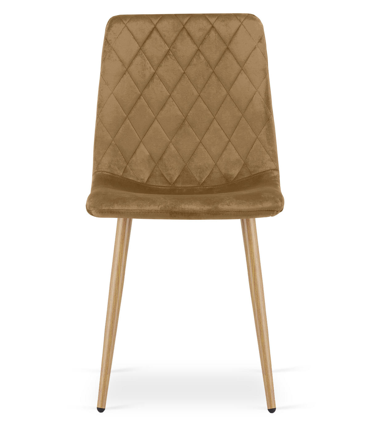 ESSZIMMERSTUHL 2-er Set TURIN brauner Sitz, Beine in Holzfarbe - Eichefarben/Braun, Textil (44.5/88.5/53cm) - Valora