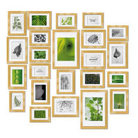 BILDERRAHMEN Nature Holz Gold 24tlg - Goldfarben, Holz (26/27/36cm) - BoMoe