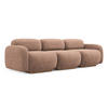 4-SITZER-SOFA Bouclé Stoff Pink - Pink/Hellrosa, Holz/Textil (270/73/95cm) - Makamii
