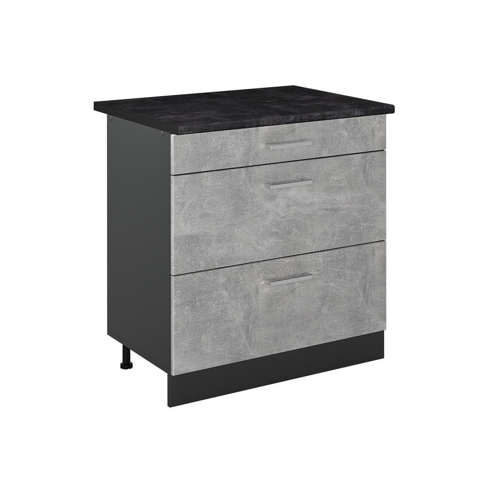 Vicco Küchenunterschrank Grau, Anthrazit 80x81.6x60 cm