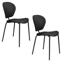 ESSZIMMERSTUHL The Ocean Chair Schwarz - 2 er Set - Schwarz, Kunststoff (43/85.5/55cm) - Zuiver