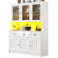 BUFFET 140/175/40 cm Weiß aus MDF mit LED-Beleuchtung - Weiß, Holzwerkstoff (40/175/140cm) - OKMYHOME