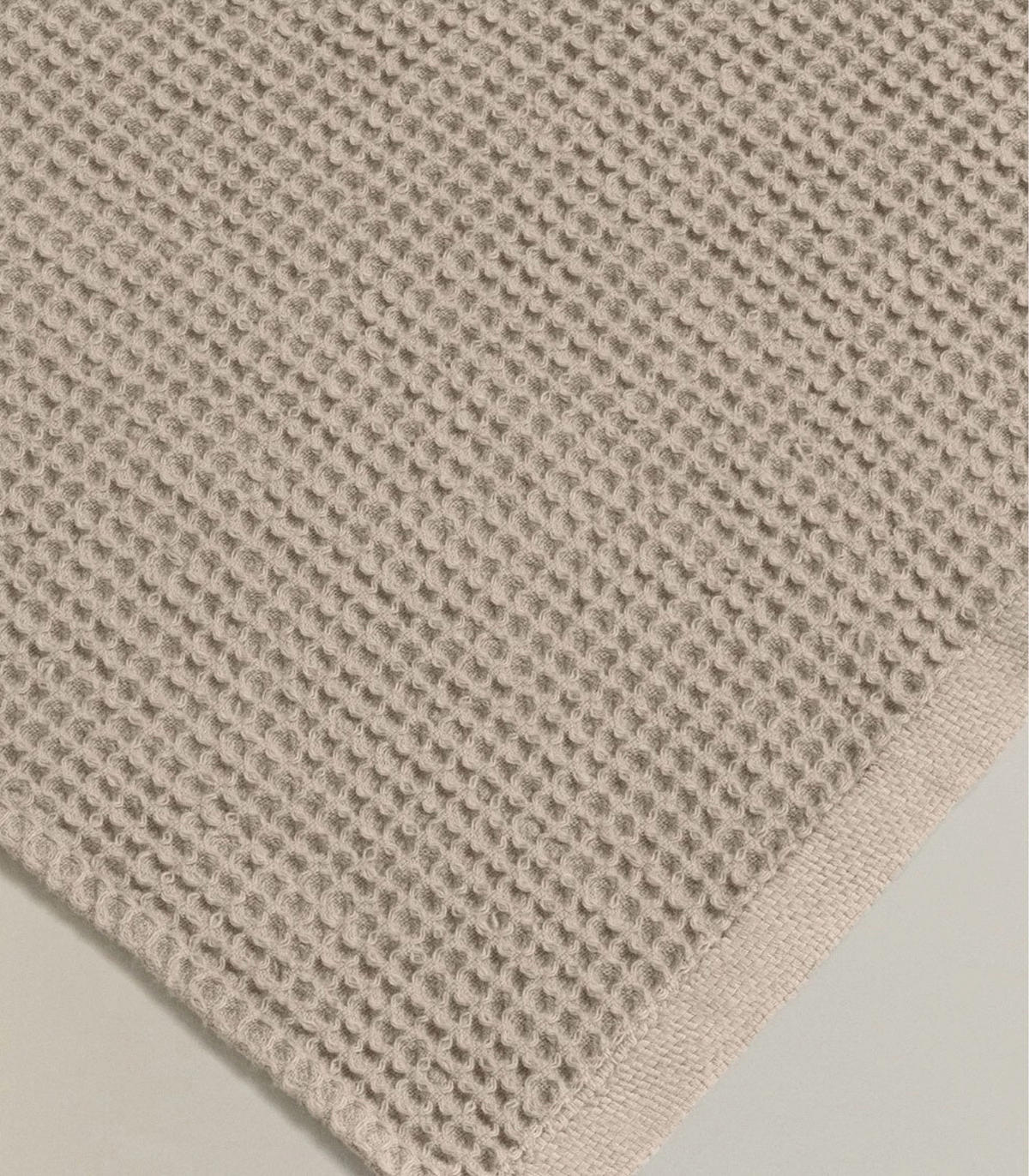 STRANDTUCH & Saunatuch Island. Waffel-Baumwolle. Beige - Beige, Textil (100/180cm) - SOWL