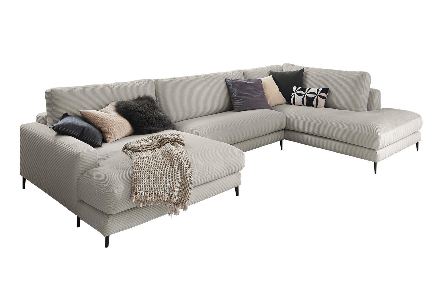 Kawola Wohnlandschaft Greige 341x84x223 cm