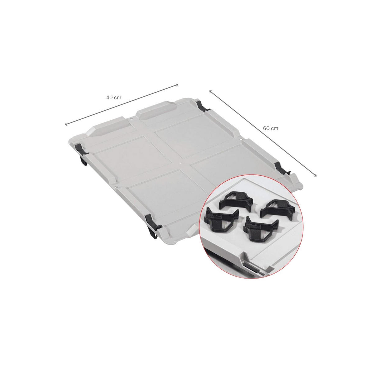 EUROBOX 5x Nextgen Economy Mit Auflagedeckel Grau/Schwarz Griffe Offen 34 Liter - Schwarz, Kunststoff (40/17/60cm) - PROREGAL