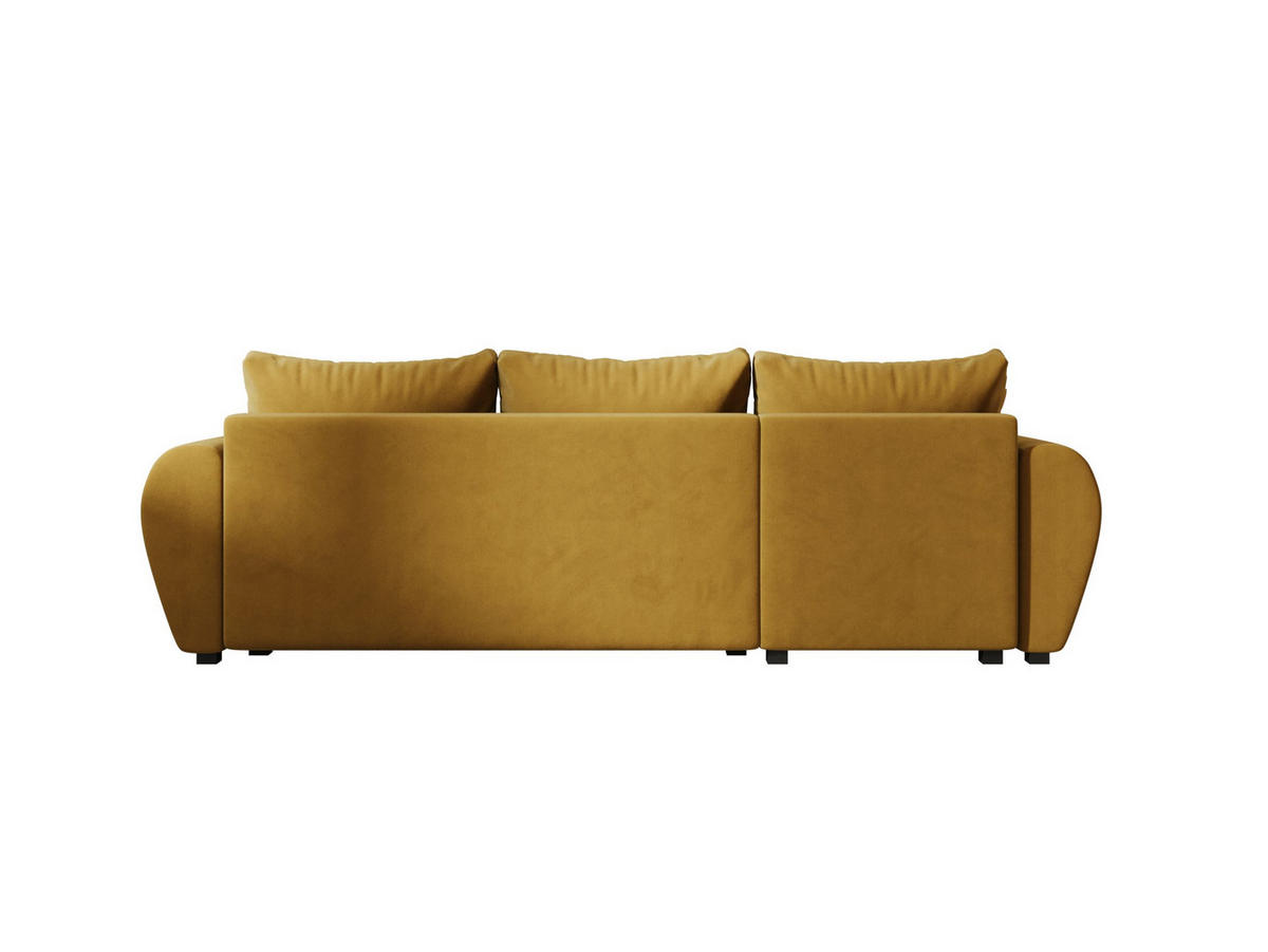 ECKSOFA MOLISA L Itaka 33 Rechts mit Schlaffunktion - Currygelb, Textil (245/145cm) - Bedante