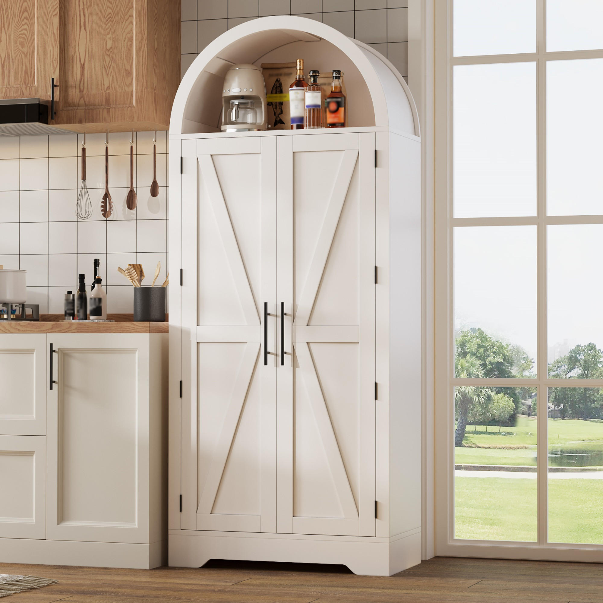 Stilvora Mehrzweckschrank Weiß 70x170x35 cm