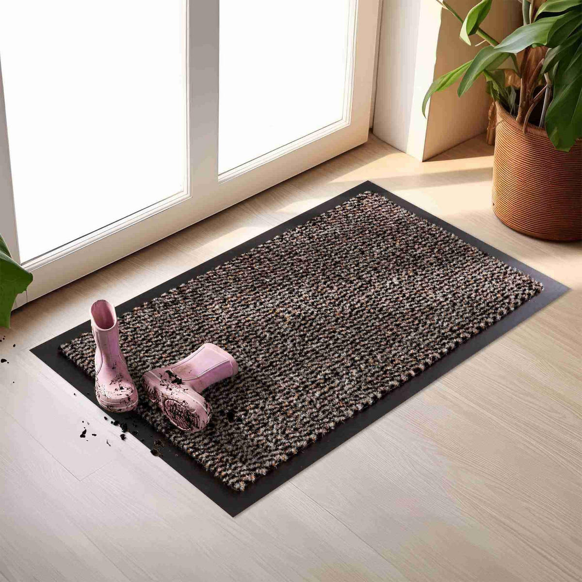 FUSSMATTE NELA Rutschfest - Braun, Textil (60/80cm) - Astra