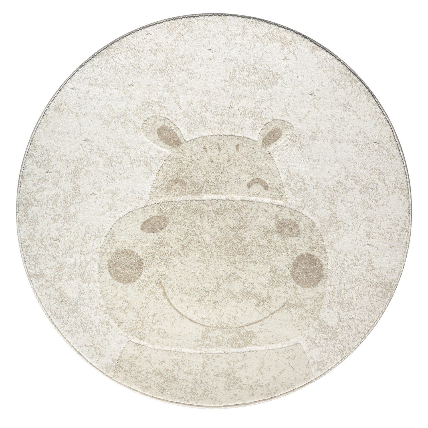 KINDERTEPPICH Mara 703 Creme 120 cm Rund - Beige/Creme, Textil (120/120cm) - carpet city