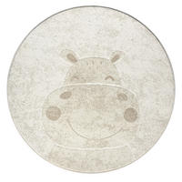 KINDERTEPPICH Mara 703 Creme 120 cm Rund - Beige/Creme, Textil (120/120cm) - carpet city