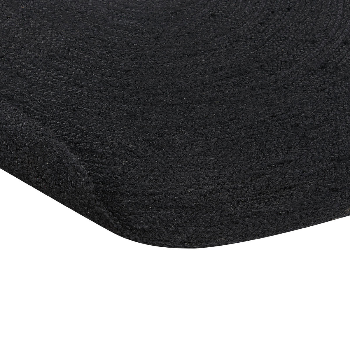 KURZFLOR-TEPPICH Schwarz 160/230 cm Demirci - Schwarz, Naturmaterialien (160/230cm) - Beliani