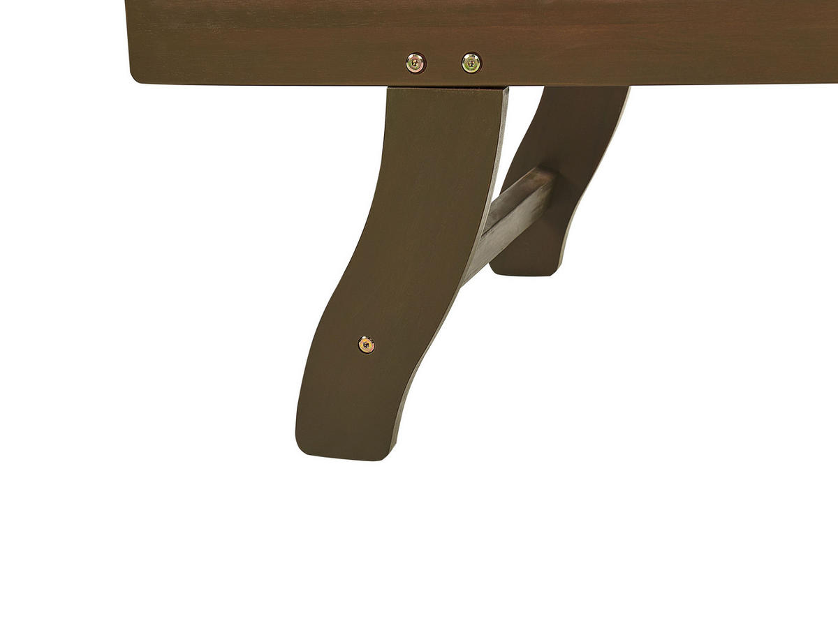 GARTENLIEGE dunkelbraun Amantea - Dunkelbraun, Holz (64/35/196cm) - Beliani