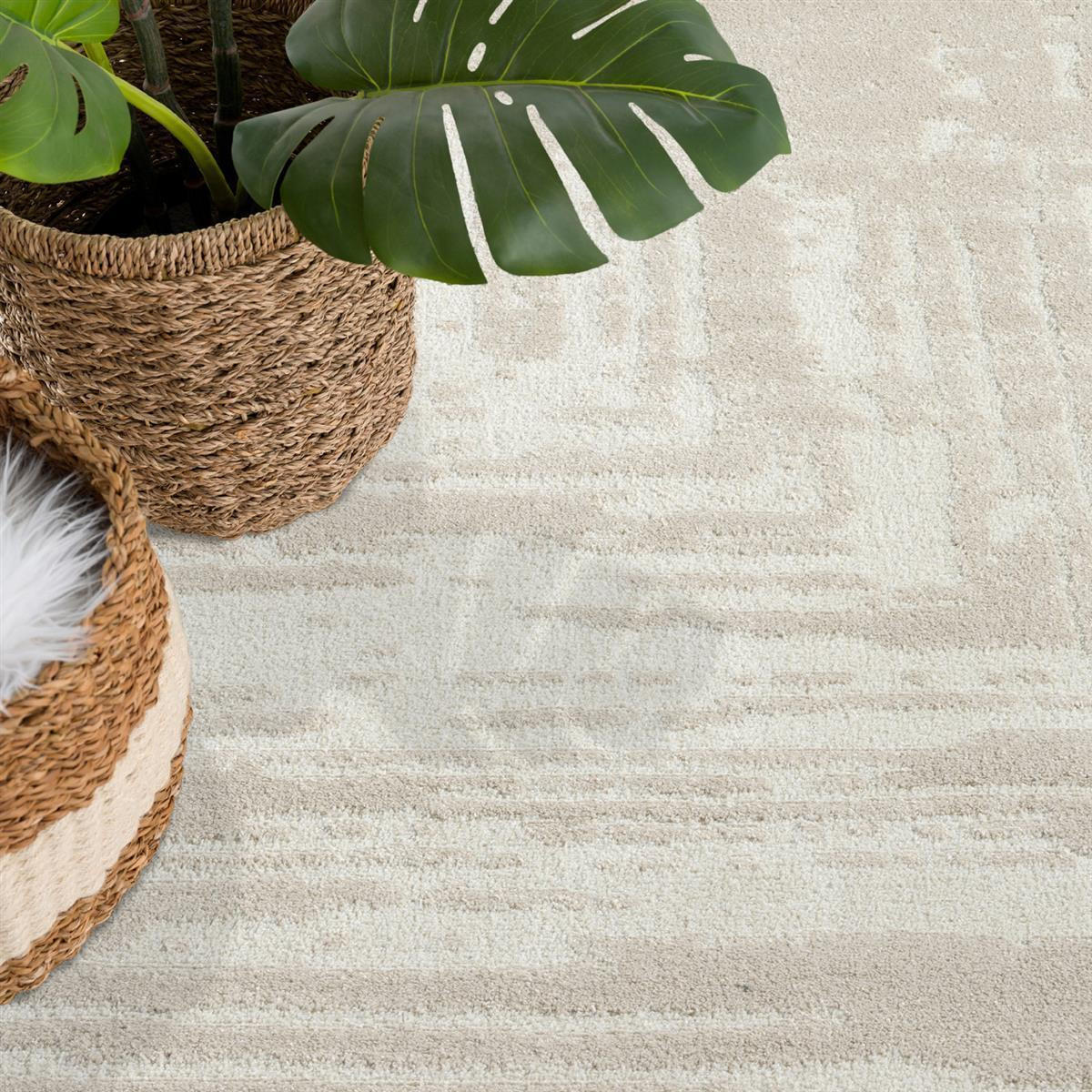 KURZFLOR-TEPPICH Flair 171 Beige 120x170 cm - Beige, Textil (120/170cm) - carpet city