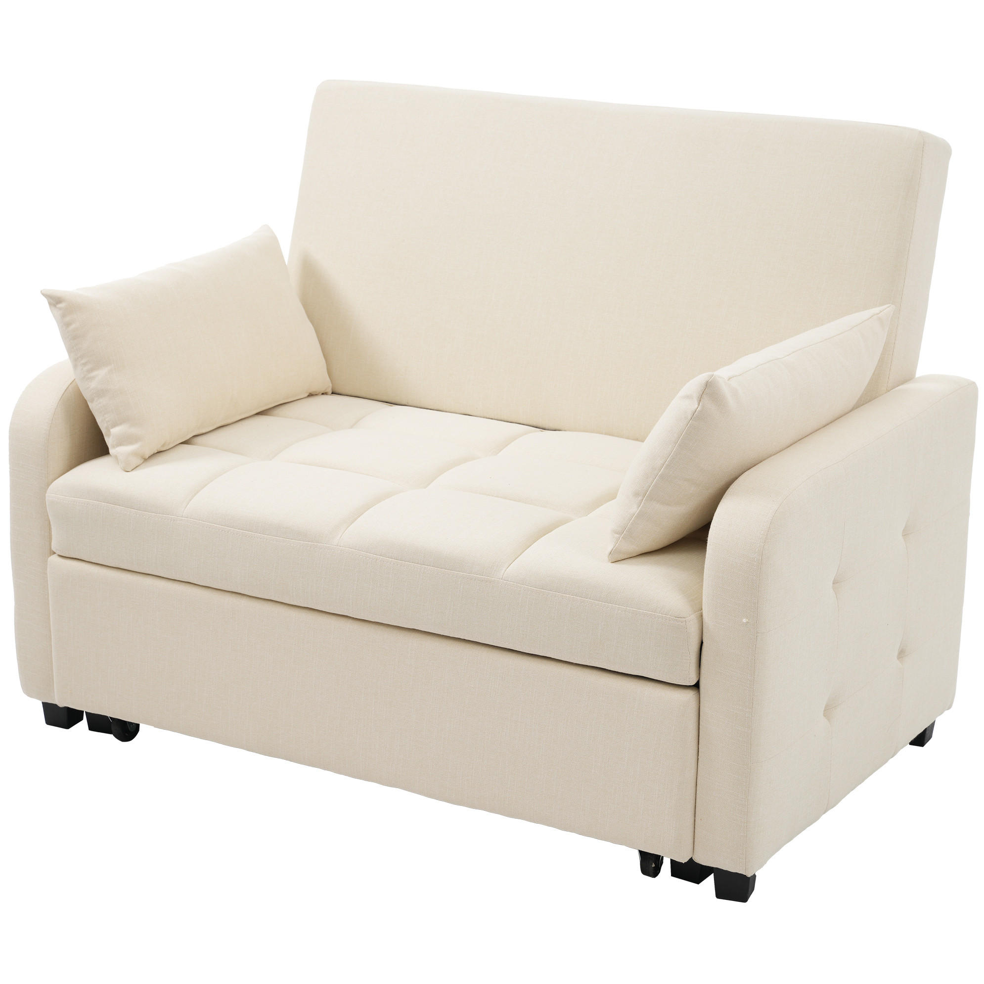 SCHLAFSESSEL 127/75/94 cm in Beige mit Schlaffunktion und 3-fach verstellbarer Lehne - Beige, Kunststoff (127/94/75cm) - Flora Grace