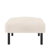 HOCKER Fußhocker Cord,Beige - Beige, Textil (56/39/51cm) - LVHOM